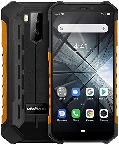 Télephone Portable Incassable (2019), Ulefone Armor X3 avec Mode sous-Marin, IP68 Résistant Smartphone Etanche Android 9.0, Double SIM, 2 Go + 32 Go, Batterie 5000 mAh, Visage Déverrouillé GPS Orange Fiche Technique et Prix au Maroc