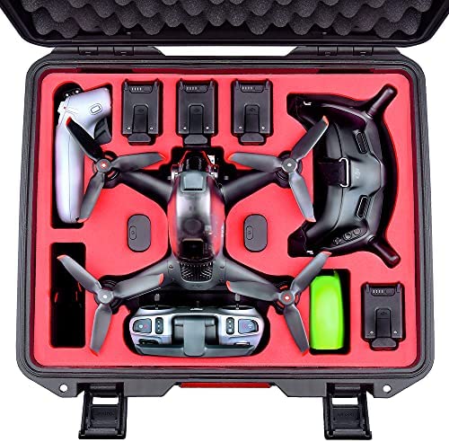 FPVtosky Valise Professionnelle pour DJI FPV - Mallette de Transport pour DJI FPV Fly More Combo - Peut Contenir 5 Batterie, 2 Jeux D'hélices [Drones et Accessoires Non Inclus] Fiche Technique et Prix au Maroc