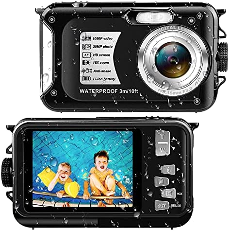 Appareil Photo Etanche Caméra étanche 30MP 1080P Appareil Photo numérique étanche pour la plongée en apnée Zoom numérique 16X Fiche Technique et Prix au Maroc