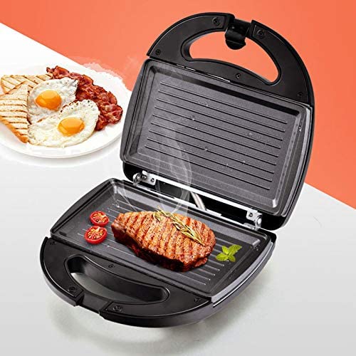 Appareil À Croque-Monsieur，Gaufrier ， Sandwich Maker Électrique Grill Panini ， Poêle Antiadhésive Gaufres Grille-Pain Gâteau Petit Déjeuner Machine Barbecue Steak Friture Four 750W 220V Fiche Technique et Prix au Maroc