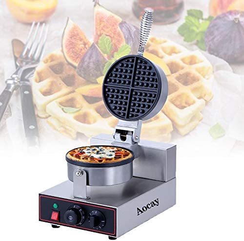 RSHJD Gaufrier Croques Monsieur Commercial 220V/1000W, Gaufrier à Gaufres Électrique Machine à Gaufres Électrique Anti-adhésive Oeuf Maker, Acier Inoxydable Fiche Technique et Prix au Maroc