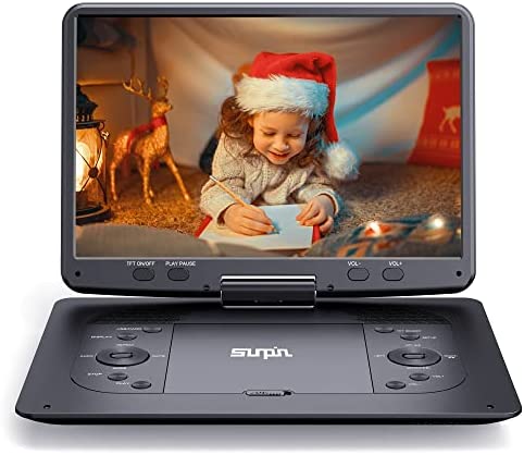 Lecteur DVD Portable de 16,9 Pouces avec Grand écran HD de14,1 Pouces,Lecteur DVD pour Enfants,Conception Unique à Boutons supplémentaires,Sync hronisation du Lecteur vidéo TV Portable Fiche Technique et Prix au Maroc