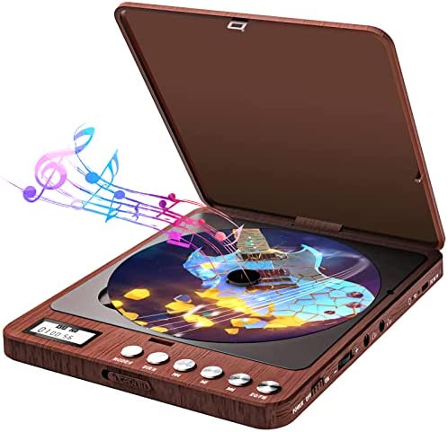 Lecteur CD Portable avec écouteurs, Lecteur de Disque Compact Rechargeable Haut-Parleur intégré avec Batterie au Lithium 2000mAh Fonction Antichoc avec écran LCD pour Adultes, étudiants, Enfants Fiche Technique et Prix au Maroc