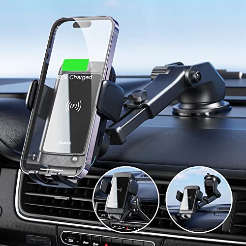 Alxum 15W Qi Chargeur Induction Voiture, Chargeur sans Fil Voiture Rapide Automatic Clamping Porte Clip Sortie d'air Tableau de Bord Compatible Téléphone Voiture pour Téléphones Tous Les Appareils Qi Fiche Technique et Prix au Maroc