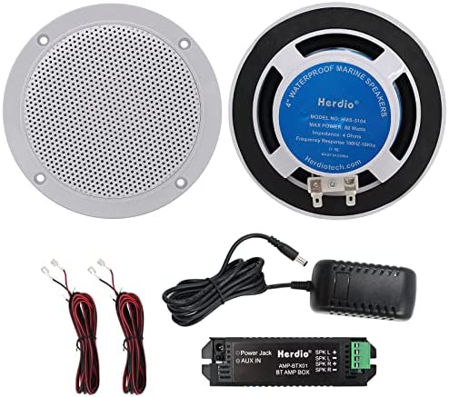 Herdio Kit de Haut-Parleur de Plafond,Compatible avec Bluetooth, étanche, pour la Salle de Bain, la Cuisine, la Maison et l’extérieur Fiche Technique et Prix au Maroc