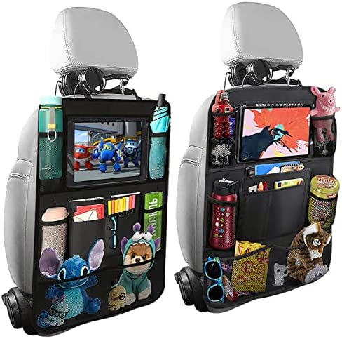 KIPIDA Organisateur de Voiture Enfant, 2 Pièces Protection Siège Arrière Voiture, Protecteur Arrière de Siège Auto, Avec Pochette Transparente Pour Faciliter le Rangement des Jouets/Livres/Bouteilles Fiche Technique et Prix au Maroc