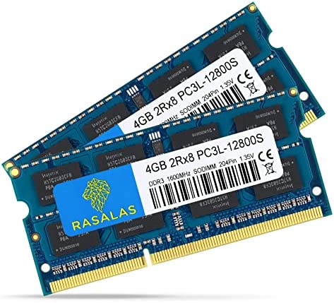 Rasalas Mémoire RAM SODIMM 8 Go PC3-12800 DDR3L 1600 MHz RAM RAM SODIMM 4 Go 2Rx8 PC3L-12800S DDR3 1600 1,35 V 204 Broches CL11 Mise à Niveau Rank Ordinateur Portable… Fiche Technique et Prix au Maroc