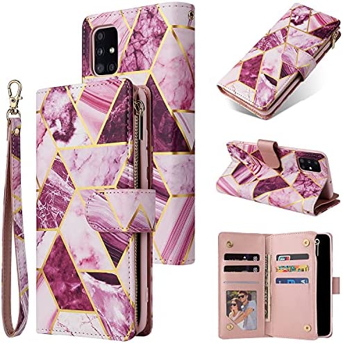 UEEBAI Coque pour Samsung Galaxy A71, Etui en Cuir PU Portefeuille Rétro Antichoc Flip Case Housse avec Fentes de Cartes Fonction Support, Fermeture Magnétique - Violet Fiche Technique et Prix au Maroc