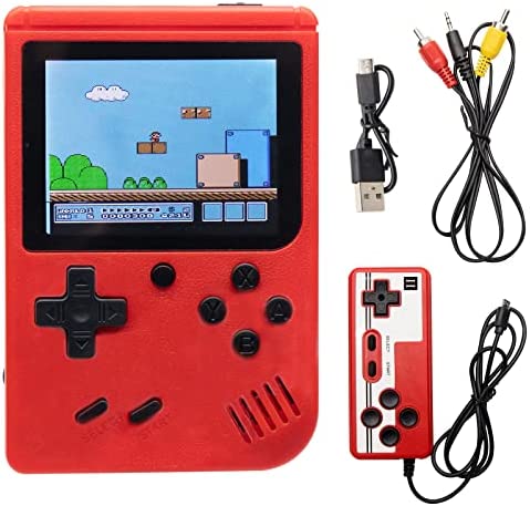 RUIZHI Console de jeu portable, mini console de jeu vidéo rétro portable 400 jeux, console de poche rétro classique, écran couleur 3 pouces, prise en charge des jeux à deux joueurs Fiche Technique et Prix au Maroc