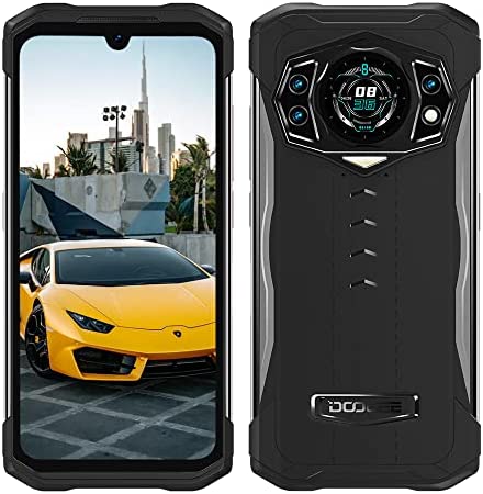 DOOGEE S98, Helio G96 8 Go + 256 Go, Smartphone à Vision Nocturne IR 4G Robuste, Appareil Photo 64MP (20MP Infrarouge) + 16MP, Android 12 6,22 Pouces, Batterie 6000mAh Charge sans Fil NFC Noir Fiche Technique et Prix au Maroc