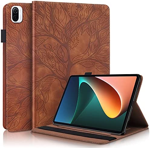 Keikail Coque pour Xiaomi Pad 5/Pad 5 Pro/5G Ultra-Mince PU Étui Smart Case Cover Anti-Vibration avec Fonction Support Arbre de Vie Housse pour Mi Pad 5/Mi Pad 5 Pro 11" Tablette 2021, Brun Fiche Technique et Prix au Maroc