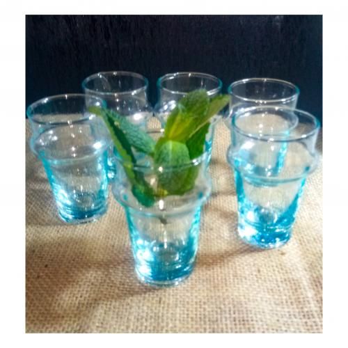 6 Verres à thé, produit artisanal beldi
 Fiche Technique et Prix au Maroc