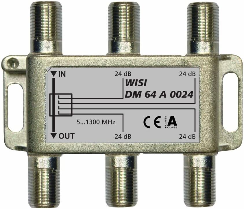 WISI DM 64 A 0024, dérivation symétrique 1,3 GHz 4 Voies 24 DB Fiche Technique et Prix au Maroc