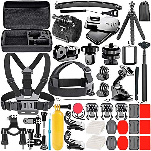 NEEWER Kit d'accessoires pour caméra d'action 53 en 1 compatible avec GoPro Hero 11 10 9 8 7 6 5 4 Max Noir GoPro 2018 Session Fusion Silver Blanc Insta360 DJI Action 2 AKASO APEMAN Campark SJCAM Fiche Technique et Prix au Maroc