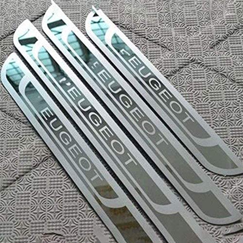 Acier Inoxydable Section Mince Seuils Porte, pour 2008-2018 Peugeot 206 207 208 307 308 308s 408 508 2008 3008 5008 Accessoires Auto en Anti-éRaflure Antidérapant, 4Pcs Fiche Technique et Prix au Maroc