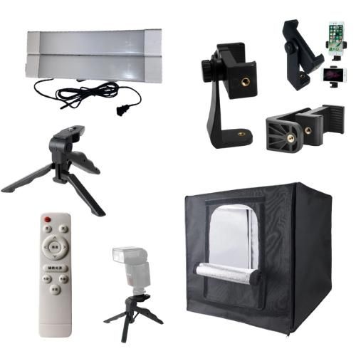 Boîte de Studio Photographie et shooting 40 cm Pliable 64 LED + 6 Couleurs de Fond et télécommande
 Fiche Technique et Prix au Maroc