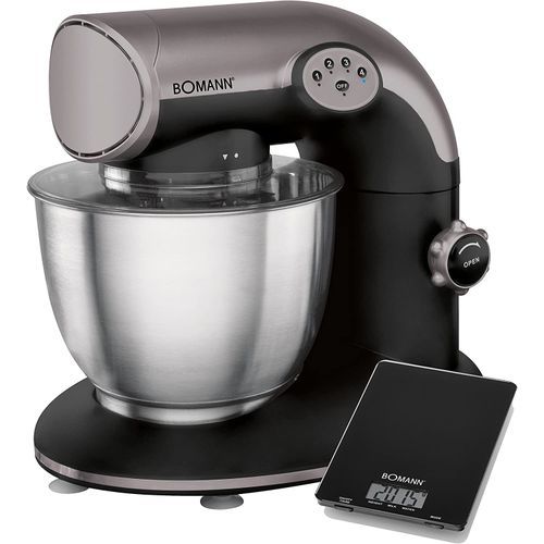 Bomann Robot pétrin pâtissier multifonction 5.6L - 5V, Balance électronique INCLUSE
 Fiche Technique et Prix au Maroc