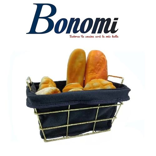 Bonomi Corbeille à pain Noire/Doré Petit rectangle
 Fiche Technique et Prix au Maroc