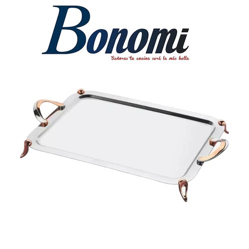 Bonomi Plateau Inox Pied Bronze 47cm sur 34cm
 Fiche Technique et Prix au Maroc