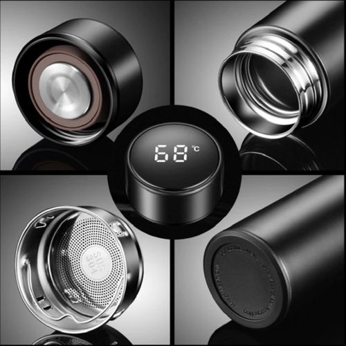 Bouteille Thermos intelligente de 500ml, avec affichage de la température à LED
 Fiche Technique et Prix au Maroc
