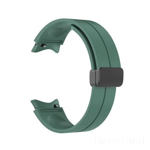 Bracelet en Silicone 20mm Vert pour Samsung Galaxy Watch 5 pro, 40mm 44mm, Bracelet à boucle magnétique
 Fiche Technique et Prix au Maroc