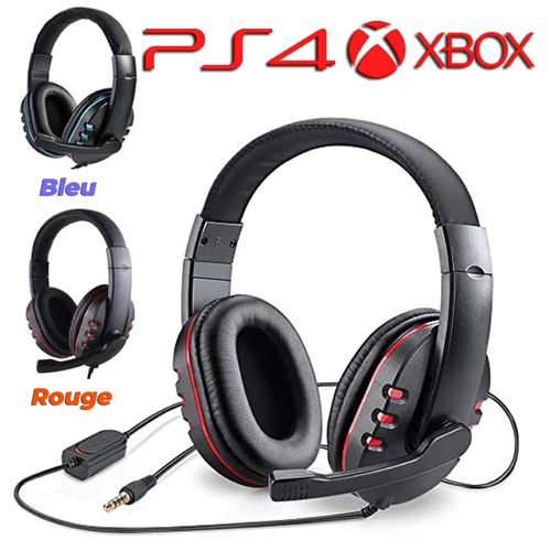 Casque de jeu filaire avec micro 3.5MM stéréo pour PS4, PC, PS3, XBOX
 Fiche Technique et Prix au Maroc