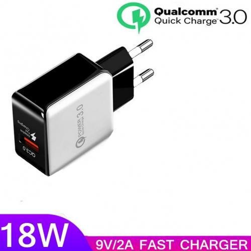 Charge rapide 3.0 18W QC 3.0 4.0 Chargeur De tous les Téléphones portable
 Fiche Technique et Prix au Maroc