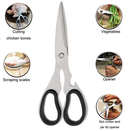 Ciseau de cuisine polyvalent en Inox, Ciseau ménager professionnel مقص منزلي
 Fiche Technique et Prix au Maroc