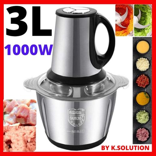 Cooking Blenders Mixeur Broyeur Robot cuisine electrique 3L 1000 WATTS Inoxyable + LameS
 Fiche Technique et Prix au Maroc