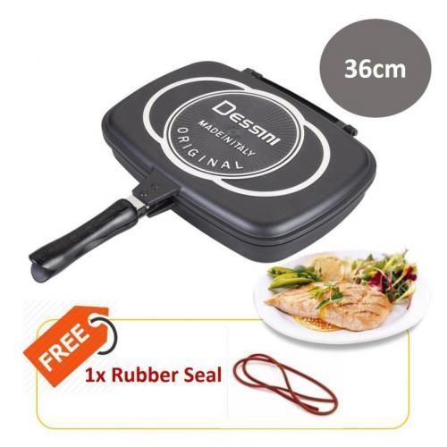 Dessini Poêle Double Grill 36cm, polyvalente, granite antiadhésif, Italien Style
 Fiche Technique et Prix au Maroc
