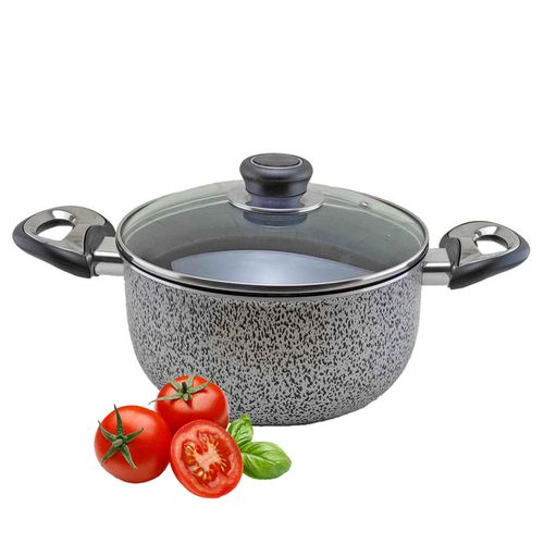 Faitout en Granit avec Couvercle en Verre Faitout 20cm Antiadhésif
 Fiche Technique et Prix au Maroc