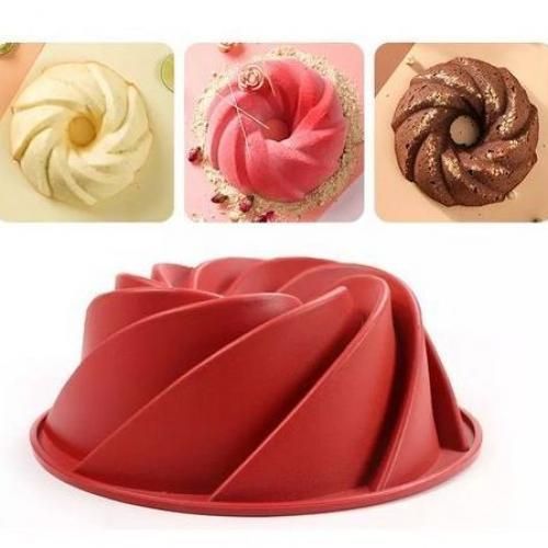 Grand moule à gâteau en silicone en forme de spirale
 Fiche Technique et Prix au Maroc