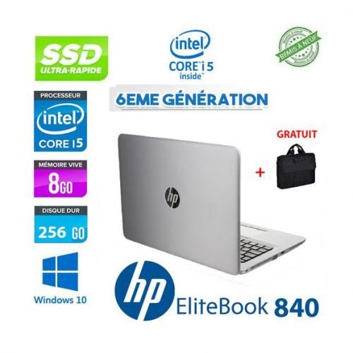 Hp Pc EliteBook 840 14” G3 Core i5 6Th Grd 8Go DDR4-256 M.2 SSD -Remis a Neuf
 Fiche Technique et Prix au Maroc