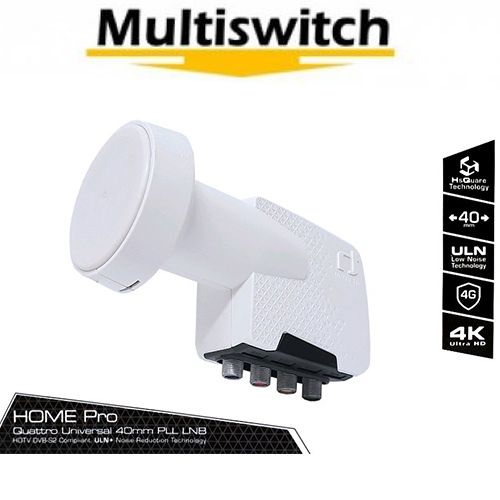 Inverto Quattro Home Pro LNB 4Fil Tête Parabole Pour Multiswitch LNB FullHD 3D 4K "MULTI COMMUTATEUR" 40mm
 Fiche Technique et Prix au Maroc