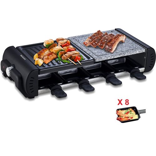 Kiwi Appareil à Raclette Avec 8 poêlons Convient pour Plusieurs Personnes
 Fiche Technique et Prix au Maroc