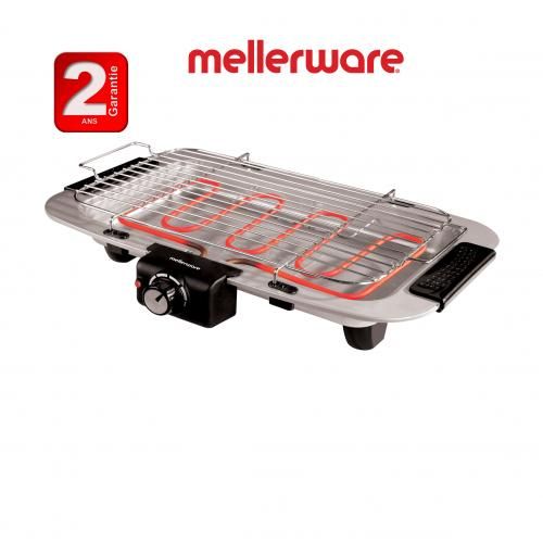 Mellerware Barbecue de Table électrique MCG-1801Grille en Acier Inoxydable-2 ans de garantie
 Fiche Technique et Prix au Maroc