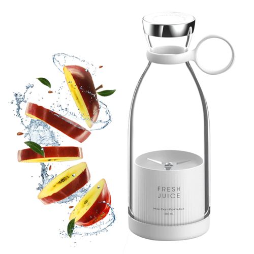 Mixeur de fruit à 4 lames, portable recharge USB Blanc
 Fiche Technique et Prix au Maroc