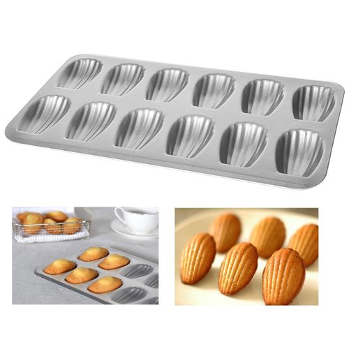 Moule à Madeleines, Pour 12 Madelines, Cuisson optimale de la pâte, Moule à gâteaux et Muffins
 Fiche Technique et Prix au Maroc