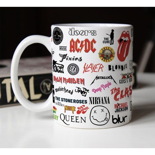 Mug Groupe rock metal ac dc kiss stax led zeppelein
 Fiche Technique et Prix au Maroc