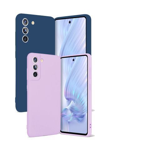 Pack,2 coque pour Samsung Galaxy S21 FE ,silicone Protection Max, Bleu+Mauve
 Fiche Technique et Prix au Maroc