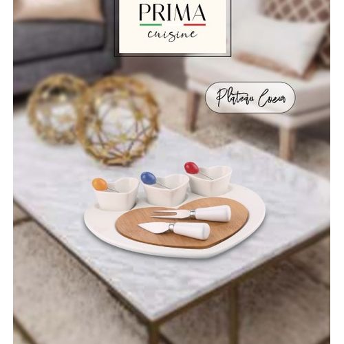 Prima Plateau Coeur - Porcelaine
 Fiche Technique et Prix au Maroc