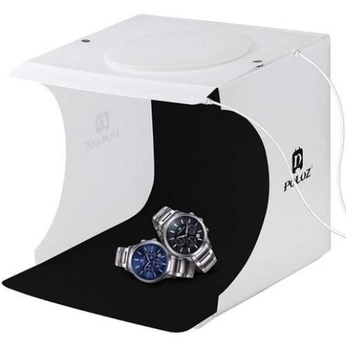Puluz mini studio Photographie 23 cm Pliable avec LED + 6 Couleurs de Fond
 Fiche Technique et Prix au Maroc