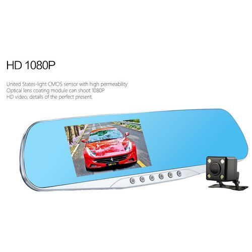Rétroviseur Double  Dashcam  Dual Lens 1080P HD avec sensor pour parking
 Fiche Technique et Prix au Maroc