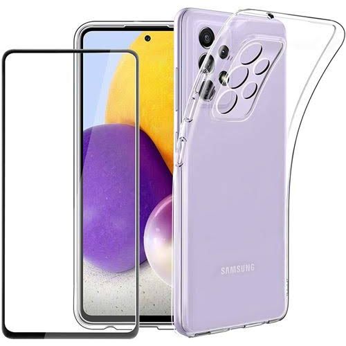 Samsung A53 : Film Protection céramique et Coque Silicone Transparente
 Fiche Technique et Prix au Maroc