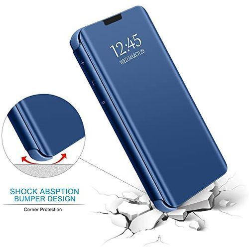 Samsung Galaxy A21s Plating Mirror Leather Case - Blue
 Fiche Technique et Prix au Maroc
