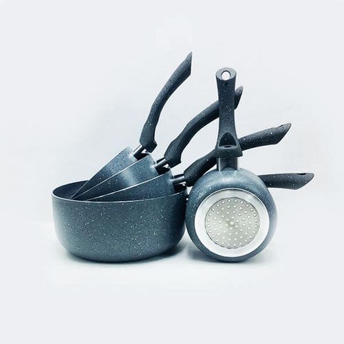 Service  Cassrole 5 PCS En Granit 12/14/16/18/20CM Grey-Blue
 Fiche Technique et Prix au Maroc