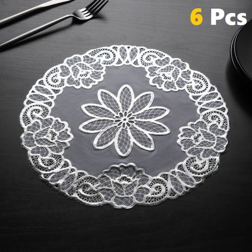 Set de 6 serviettes de table PVC, Napperons de table à manger, Nappes sous plats
 Fiche Technique et Prix au Maroc