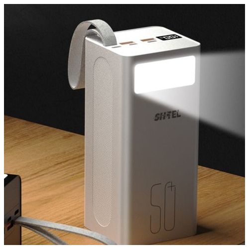 Shtel Power bank p50 50000 mah hight capacity 22.5w super fast charge
 Fiche Technique et Prix au Maroc