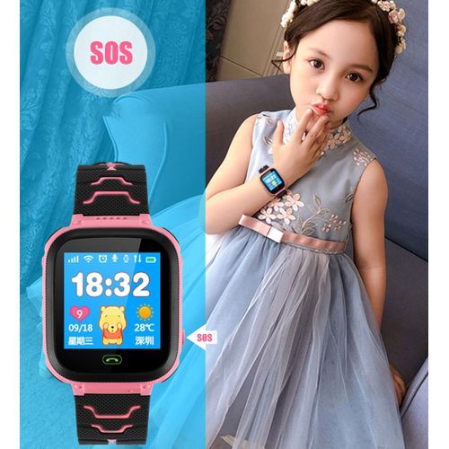 Smart Watch Kids GPS Position Phone Carte SIM-Rose
 Fiche Technique et Prix au Maroc