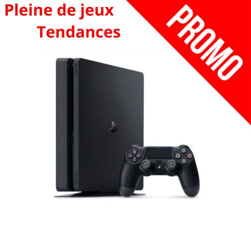 Sony Console  PlayStation 4 Slim 1To - Noir  Pleine de jeux + 2 MANETTE
 Fiche Technique et Prix au Maroc